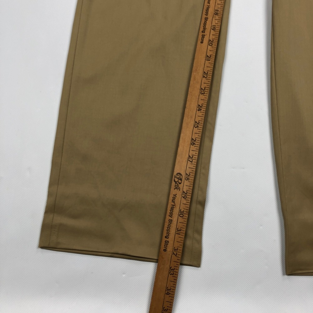 Polo Ralph Lauren Mens 38 Tan Wool Dress Pants Made in Italy Straight Leg Chino - Picture 11 of 13